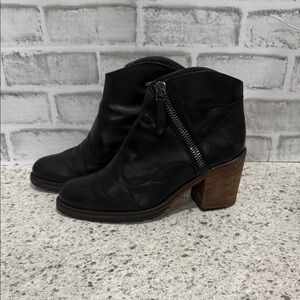 Belstaff Radcot Black Leather Biker Ankle Boots